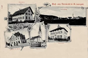 Ansichtskarte von Hoßkirch, 1903
