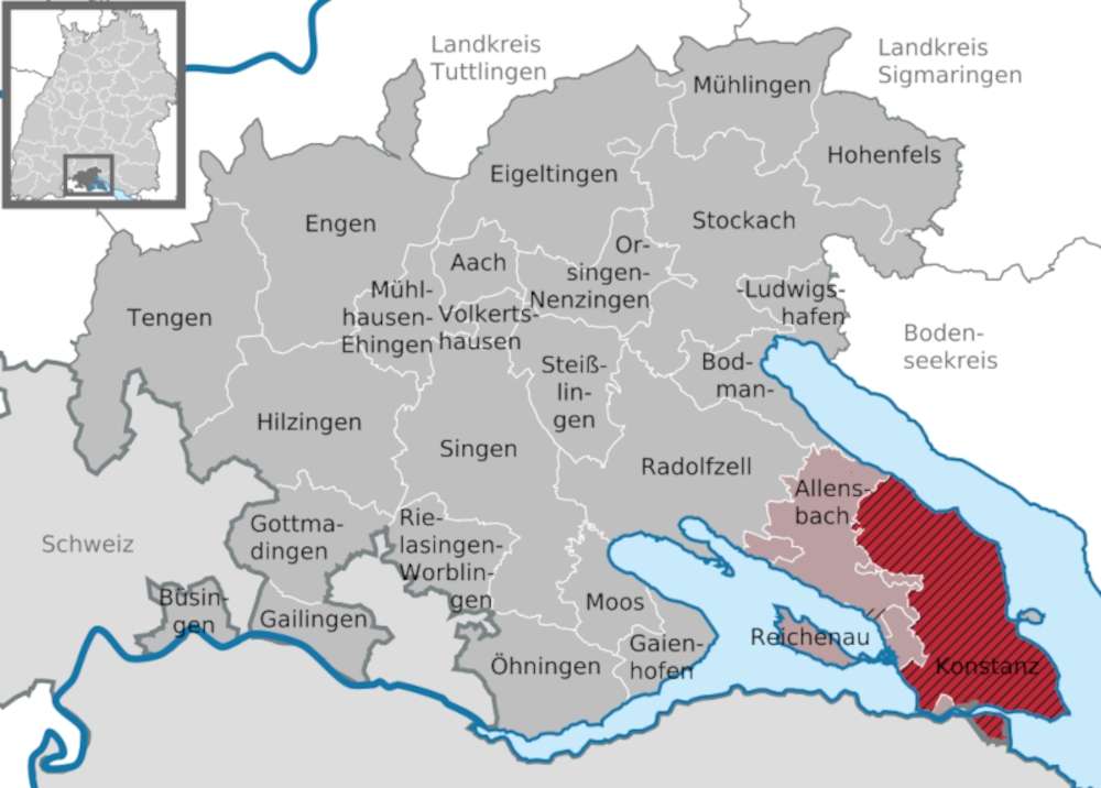 Karte Orte im Kreis Konstanz