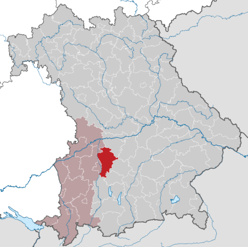 Lage Landkreis AIC in Bayern