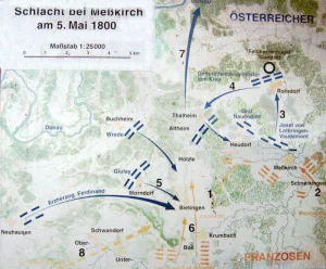 Schlacht bei Meßkirch Karte Schautafel am Feldherrnhügel