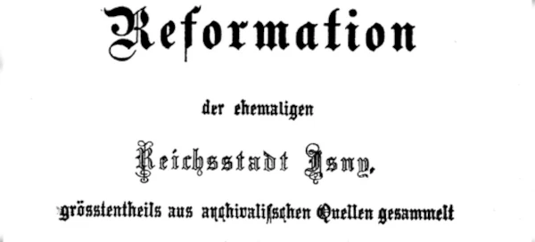 Frakturtext Reformation in Isny