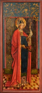 Altartafel mit Darstellung des Hl. Elegius um 1480, heute im Dominikanermuseum Rottweil - aus der Nikolaikirche in Isny