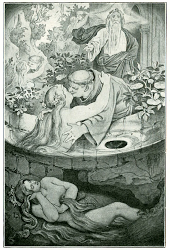 Moritz von Schwindt: Die schöne Lau - Das dritte Lachen, Aquarell um 1868
