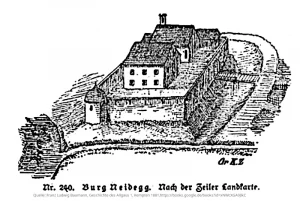 Burg Neidegg bei Isny aus: Baumann: Geschichte des Allgäus, 1881