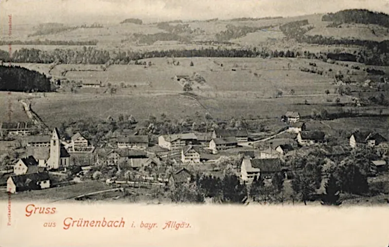 Gruss aus Grünenbach im bayr. Allgäu, 1900