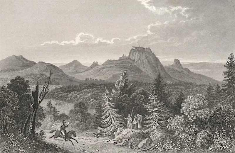 Hohenswiel, Stahlstich von C.Reiss, 1860