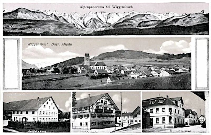 Wiggensbach im Bayrischen Allgäu, Karte von Eugen Felle um 1925