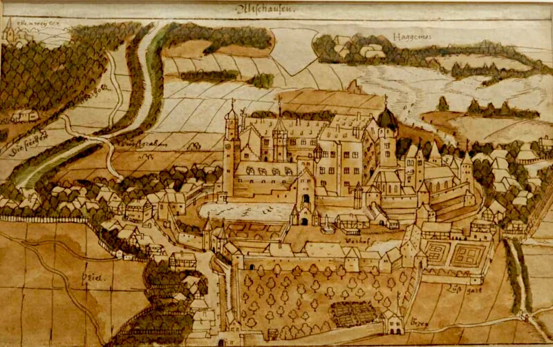 Burg des Landkomturs des Deutschen Ordens bei Altshausen um das Jahr 1700