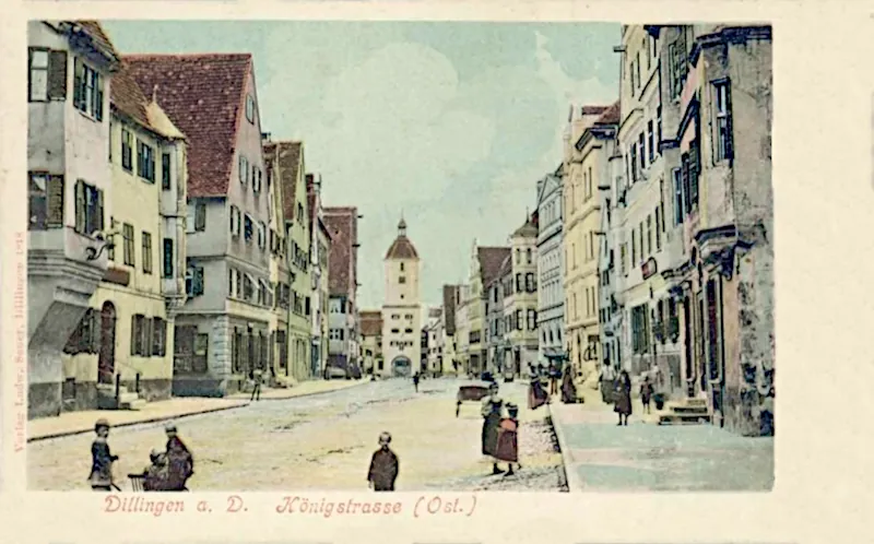 Dillingen an der Donau, Königstraße von Ost, 1905