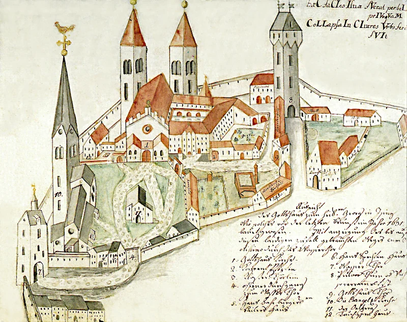 Isny Geistlicher Bezirk vor 1631 (retuschiert, © W.A.)